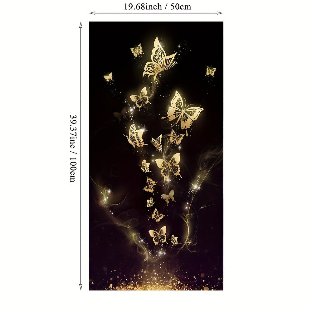 1pc Frameless Abstract Golden Butterfly Oil Painting On Canvas Posters And Prints Wall Art Pictures For Living Room Cuadros Decor, No Frame