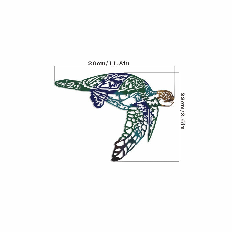 Tropical Metal Sailfish Wall Art - 1pc Wrought Iron Silhouette Sculpture - Interior Wall Home Decor, Christmas Gift