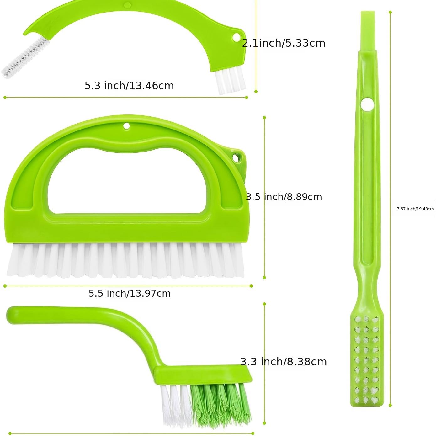 4pcs Grout Cleaning Brush Set with Handle - Durable Nylon & Food-Grade PP, Reusable Tile Joint Scrubber for Kitchens, Bathrooms, Windows - Includes Water Flosser, Charging Cable & Extra Heads, Bathroom Cleaning Tools